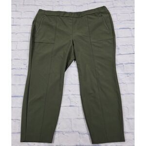 Lane Bryant WOMENS SIZE 24 On the Go Slim Ankle Stretch Mid Rise Pants Green